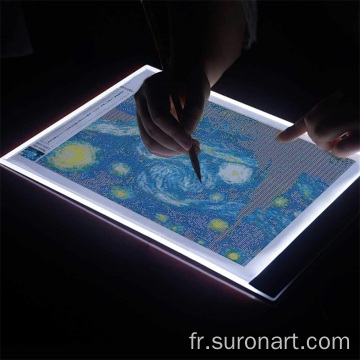 Tableau lumineux de traçage réglable ultra mince A4 Led